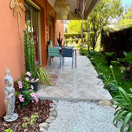 Superbe 3p Boheme, Juan Les Pins, Jardin, 900m De La شقة أنتيب